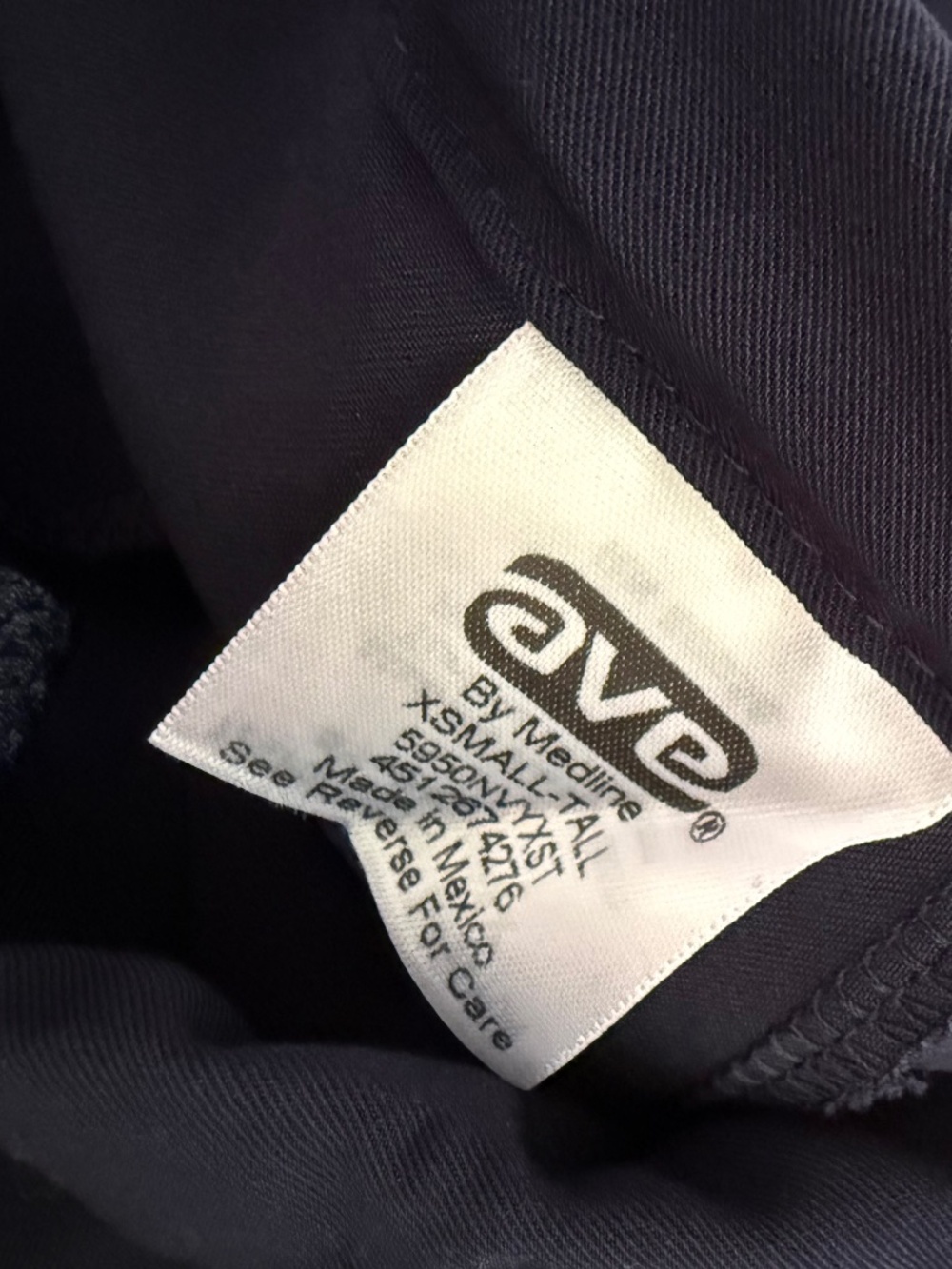AVE by Medline Navy Unisex Drawstring Cargo Scrub Pants - Picture 8 of 12